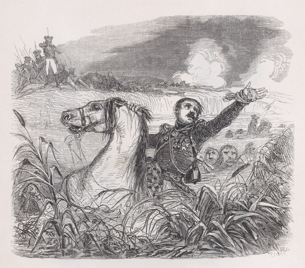 Poniatowski da Le Opere Complete di Béranger da Auguste Raffet