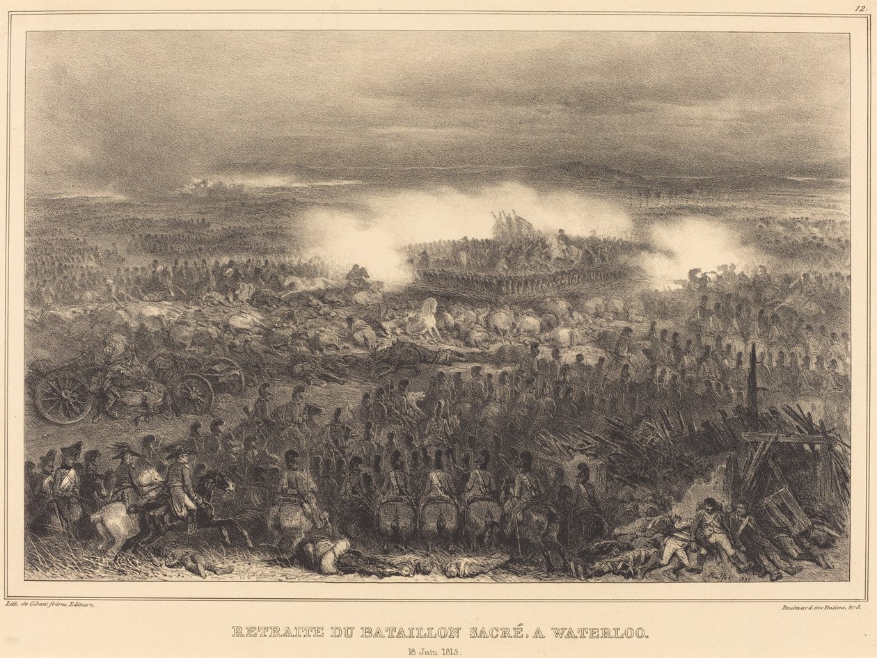 Ritirata a Waterloo da Auguste Raffet