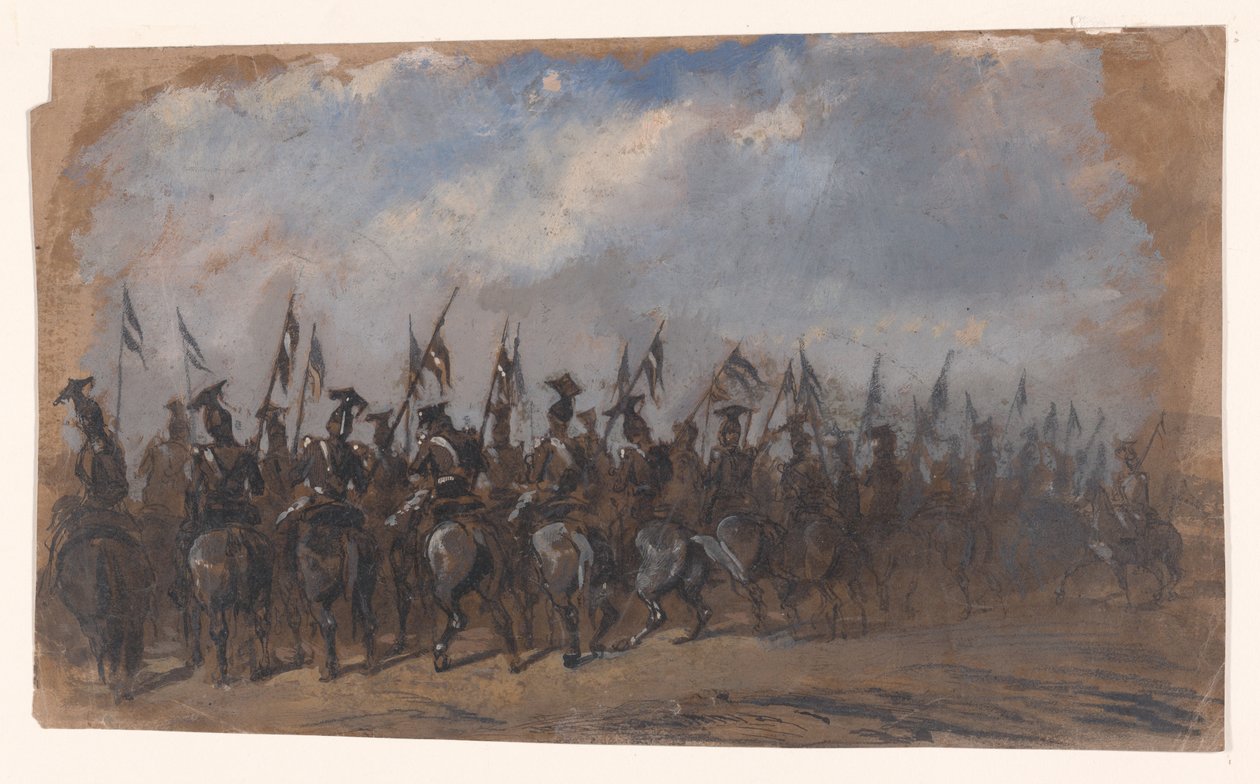 Squadrone di lancieri da Auguste Raffet