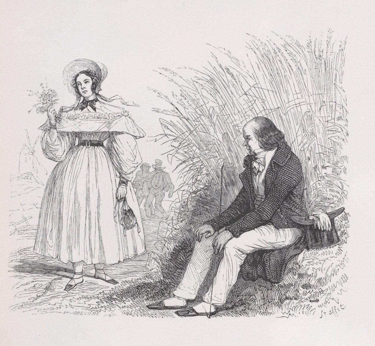 La figlia del popolo da Le opere complete di Béranger, 1836 da Auguste Raffet