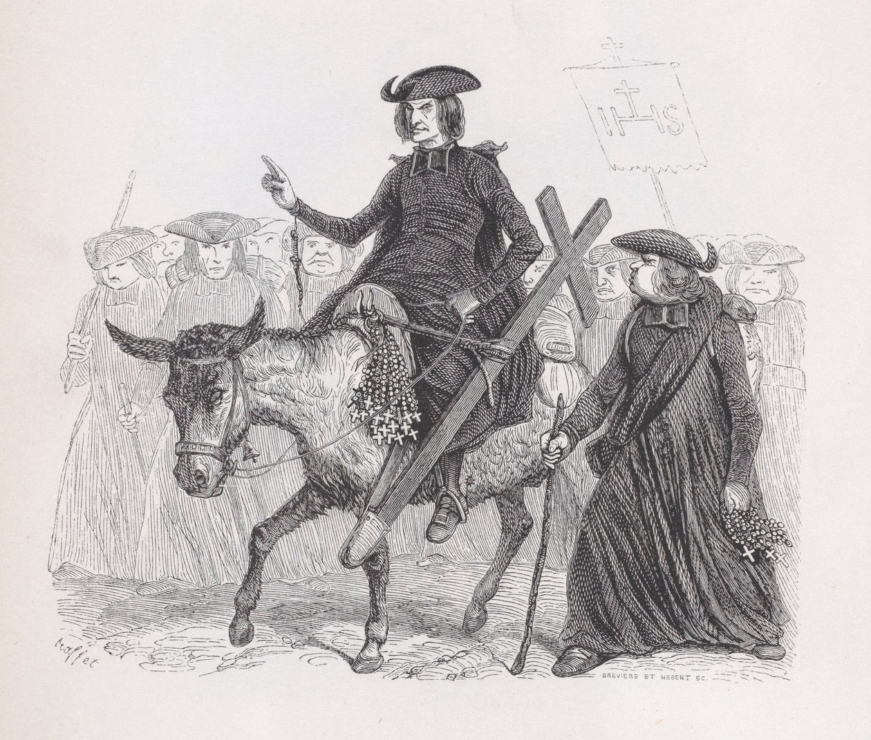 I Missionari da Le Opere Complete di Béranger, 1836 da Auguste Raffet