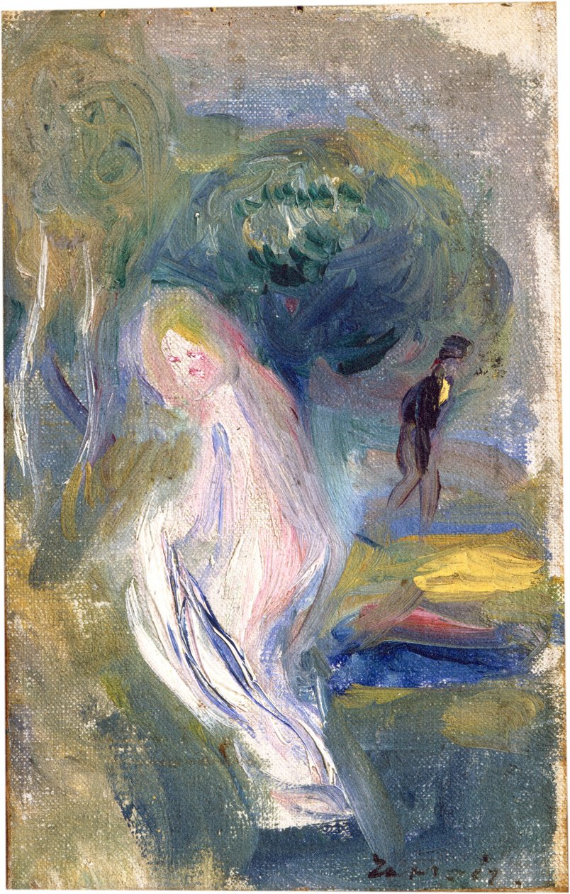 Nudo con figura sullo sfondo da Auguste Renoir