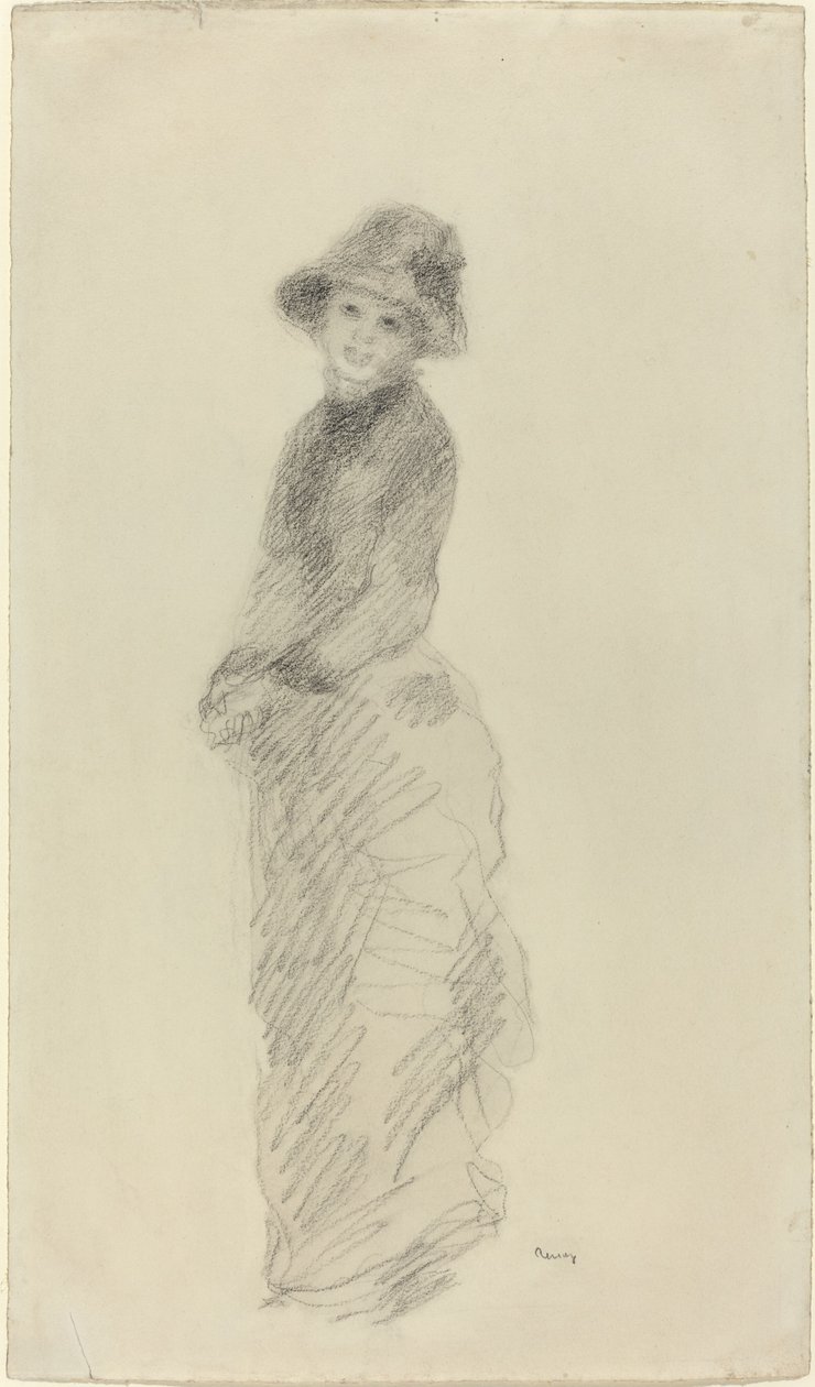 Giovane donna in piedi da Auguste Renoir