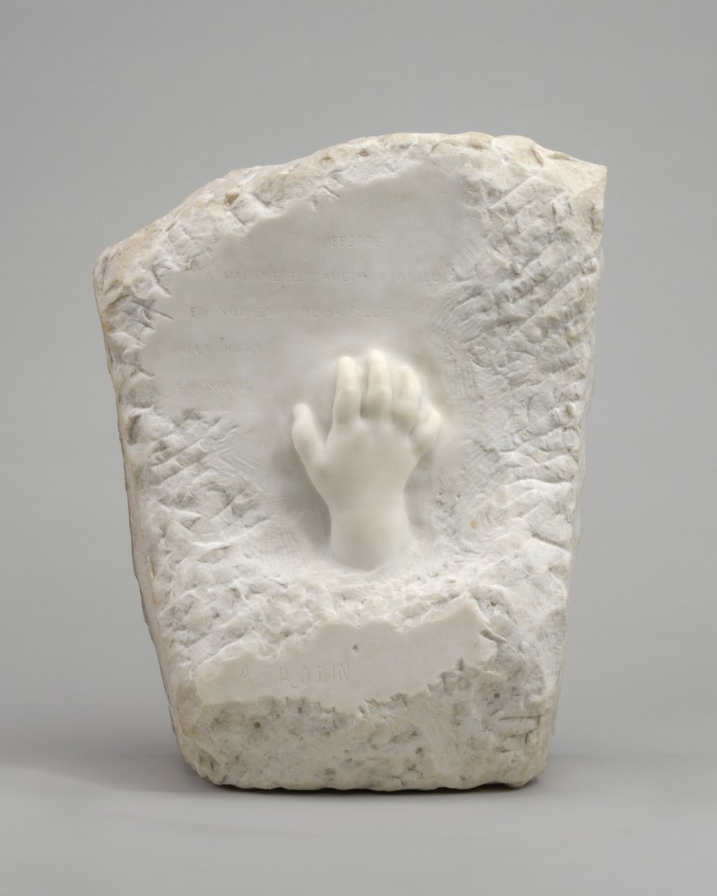 Rilievo commemorativo della mano di un bambino, 1908 da Auguste Rodin
