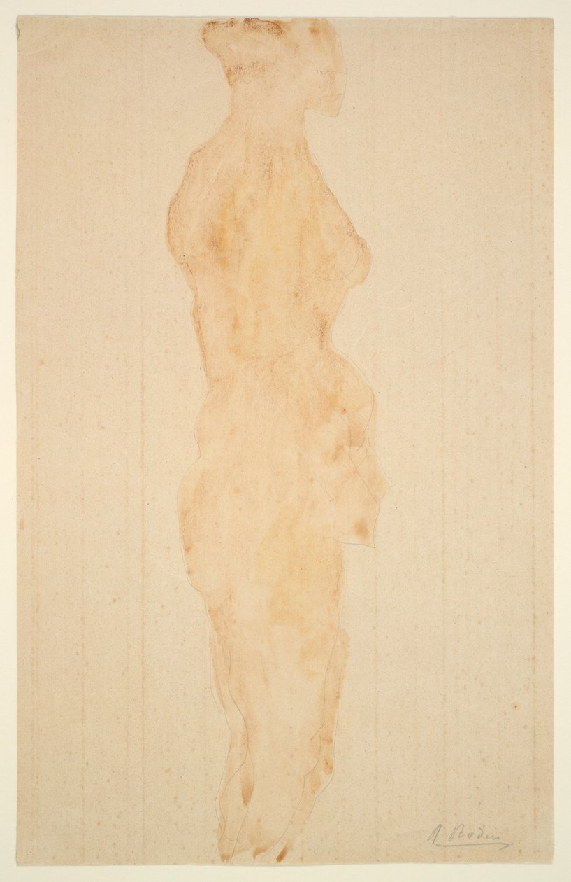 Nudo in piedi, vista laterale da Auguste Rodin