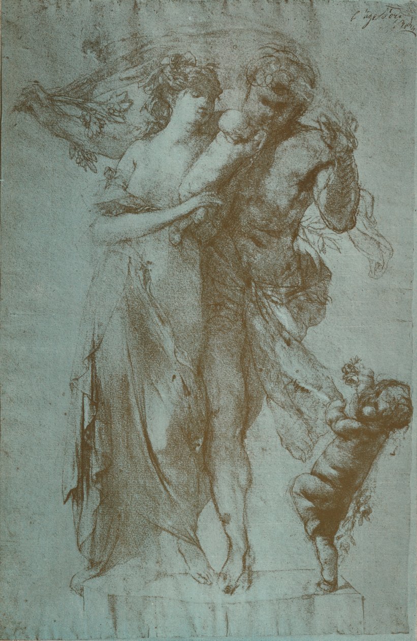 Disegno a matita di Auguste Rodin, c. 1860-1906, 1906-7 da Auguste Rodin
