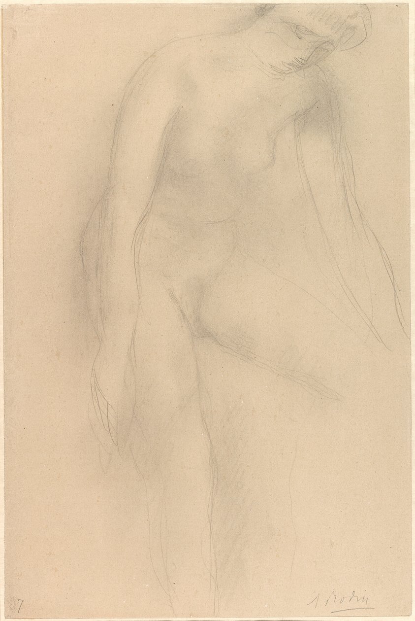 Nudo femminile in piedi, piegato in avanti da Auguste Rodin