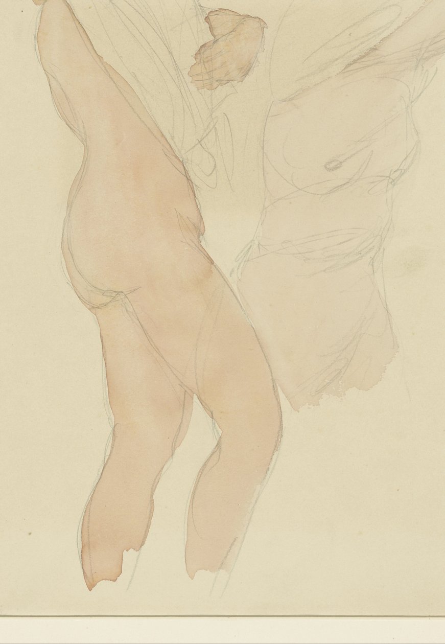 Foglio di studio con due donne che si tolgono la camicia da Auguste Rodin