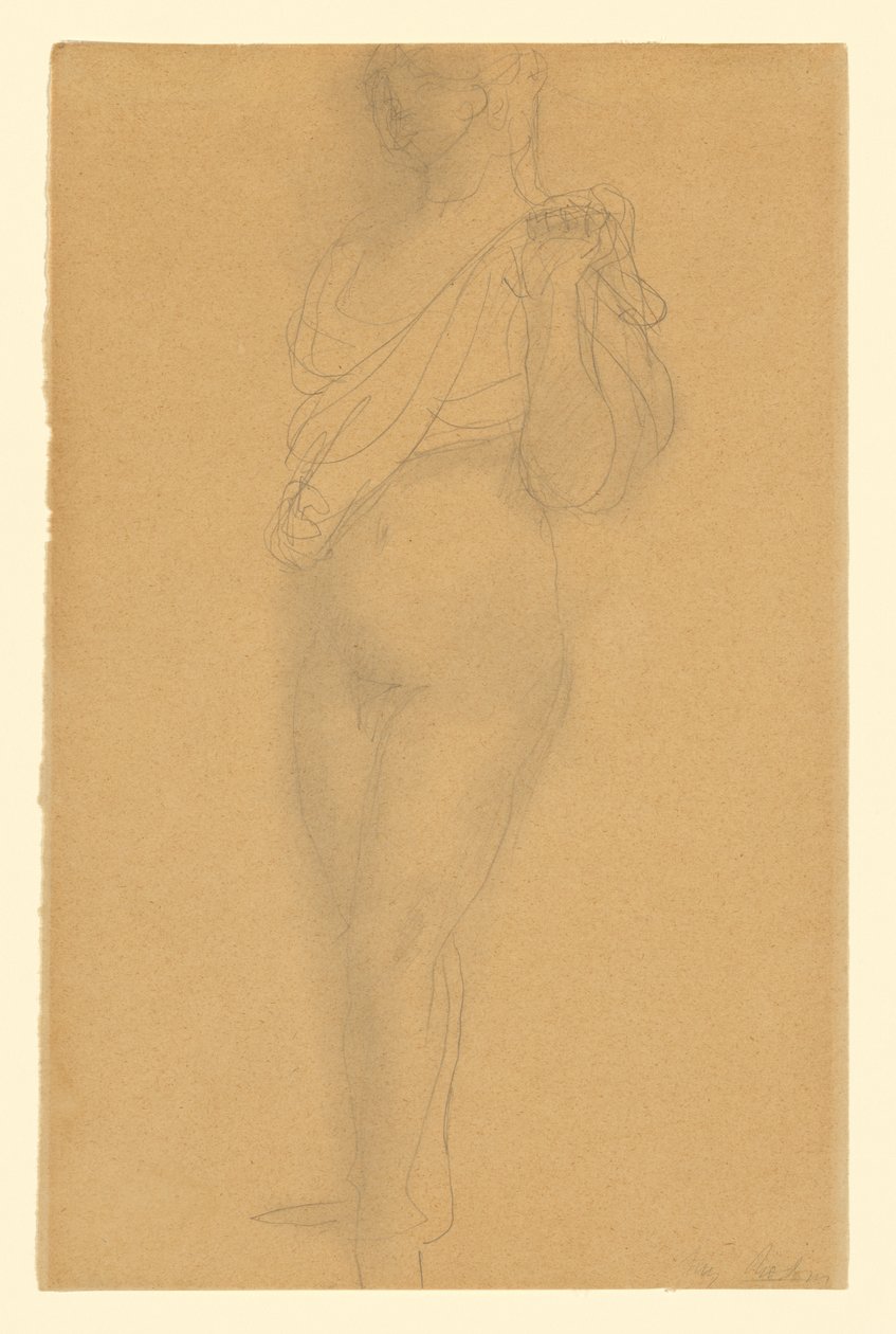 Studie eines Aktes mit Draperie da Auguste Rodin