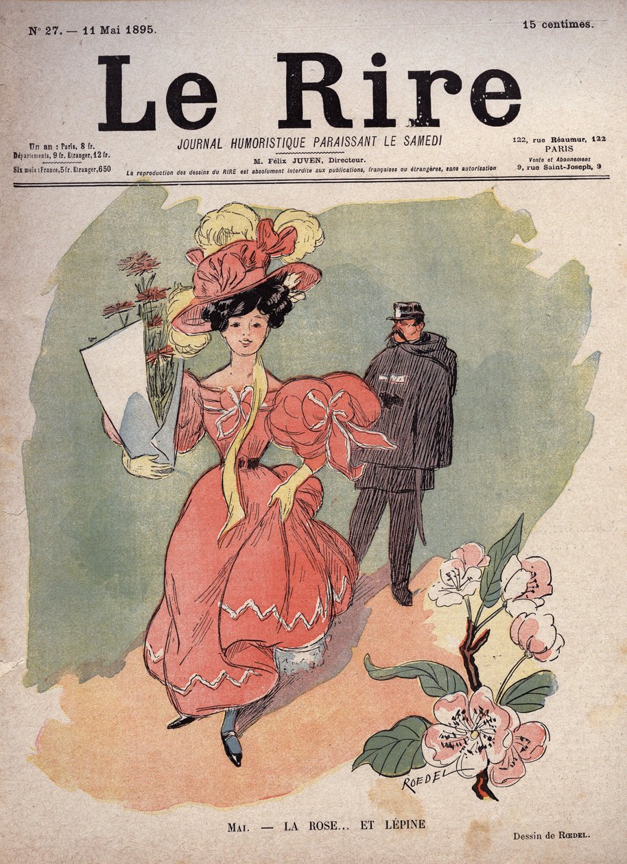 Mese di maggio - la rosa e... Lepine (Louis Jean-Baptiste Lepine) da Auguste Roedel