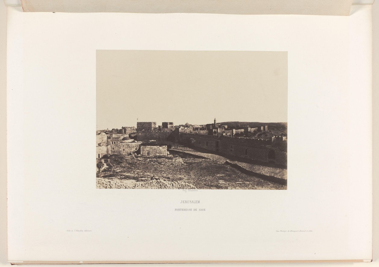 Veduta di Gerusalemme da Sion da Auguste Salzmann
