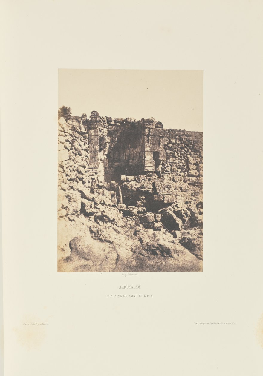 Gerusalemme. Fontana di San Filippo da Auguste Salzmann