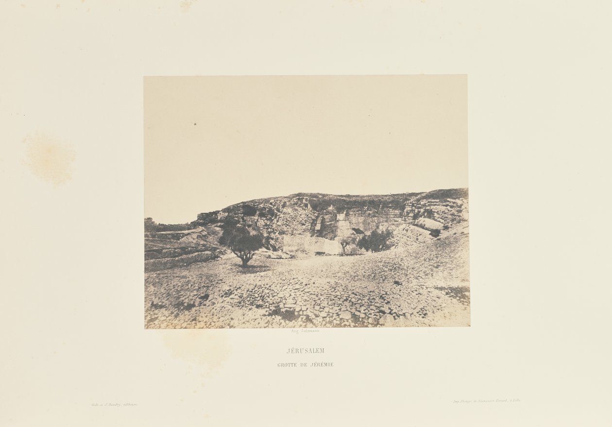Gerusalemme. Grotta di Geremia da Auguste Salzmann