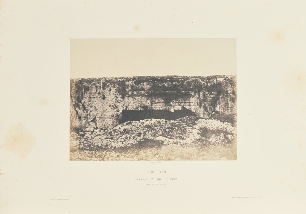 Gerusalemme. Tomba dei re di Giuda. Interno del cortile da Auguste Salzmann
