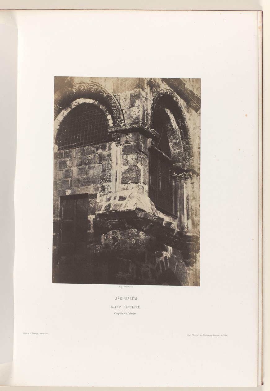 Cappella della Chiesa del Santo Sepolcro, Gerusalemme da Auguste Salzmann