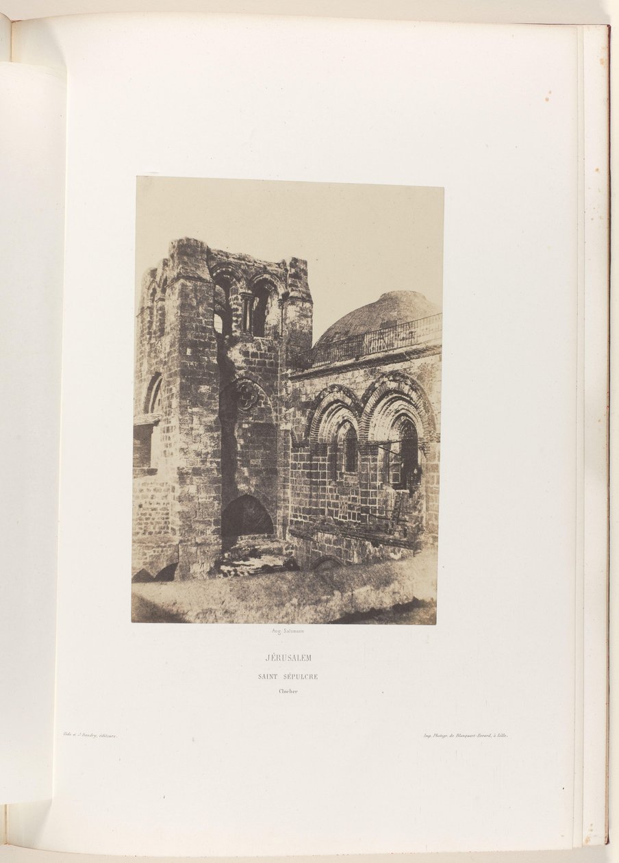 Torre della Chiesa del Santo Sepolcro a Gerusalemme da Auguste Salzmann