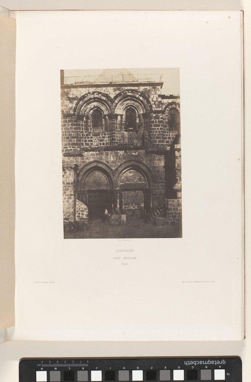 Facciata della Chiesa del Santo Sepolcro, Gerusalemme da Auguste Salzmann