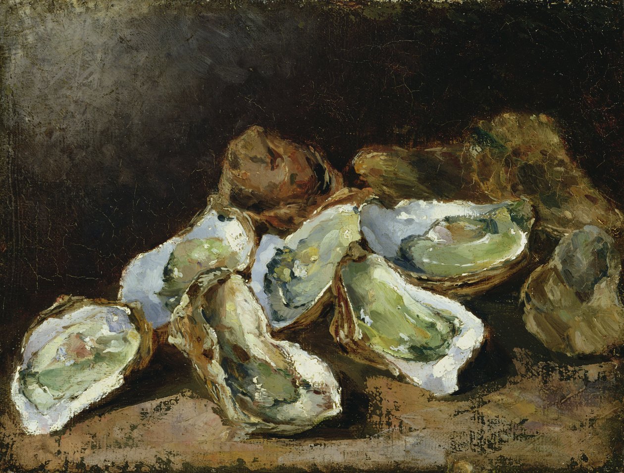 Natura morta con ostriche (olio su tela) da Auguste Theodule Ribot