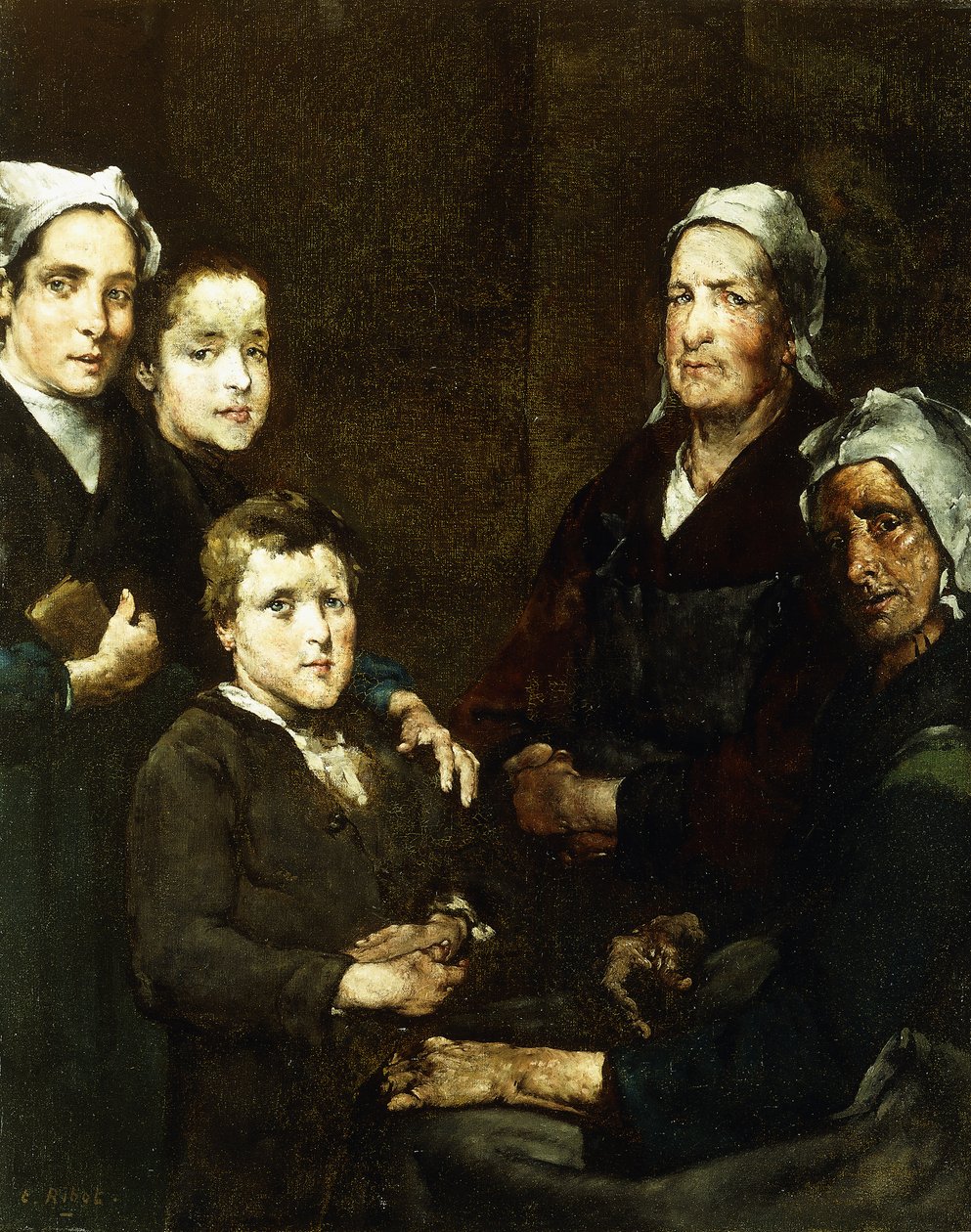 La famiglia bretone da Auguste Theodule Ribot