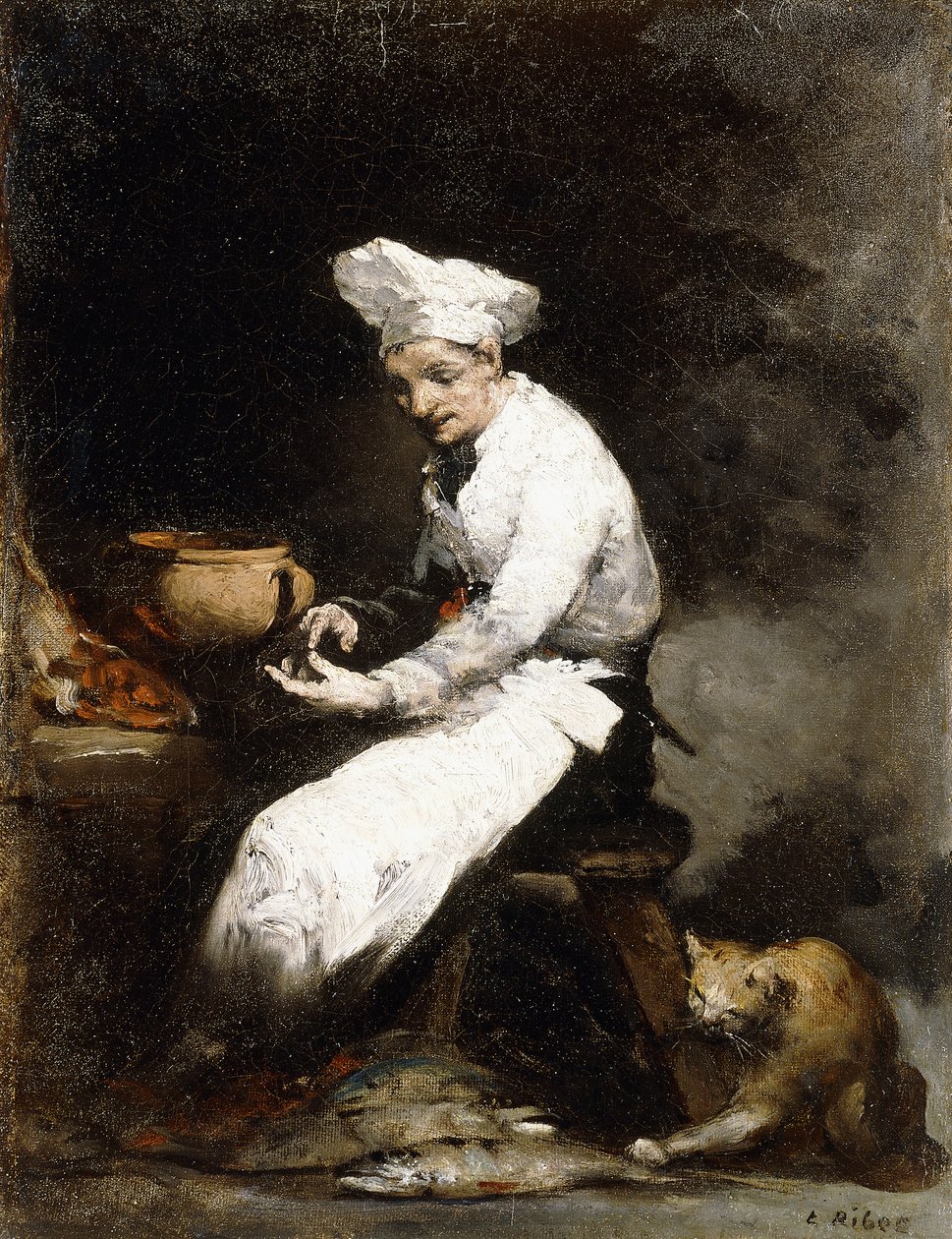 Il cuoco e il gatto da Auguste Theodule Ribot