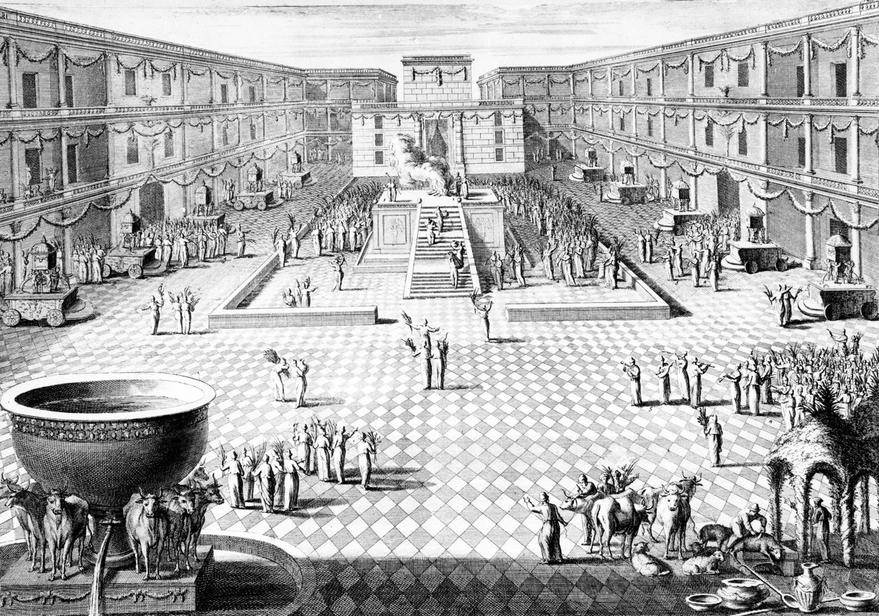 Ricostruzione della celebrazione delle cerimonie nel Tempio di Salomone durante l
