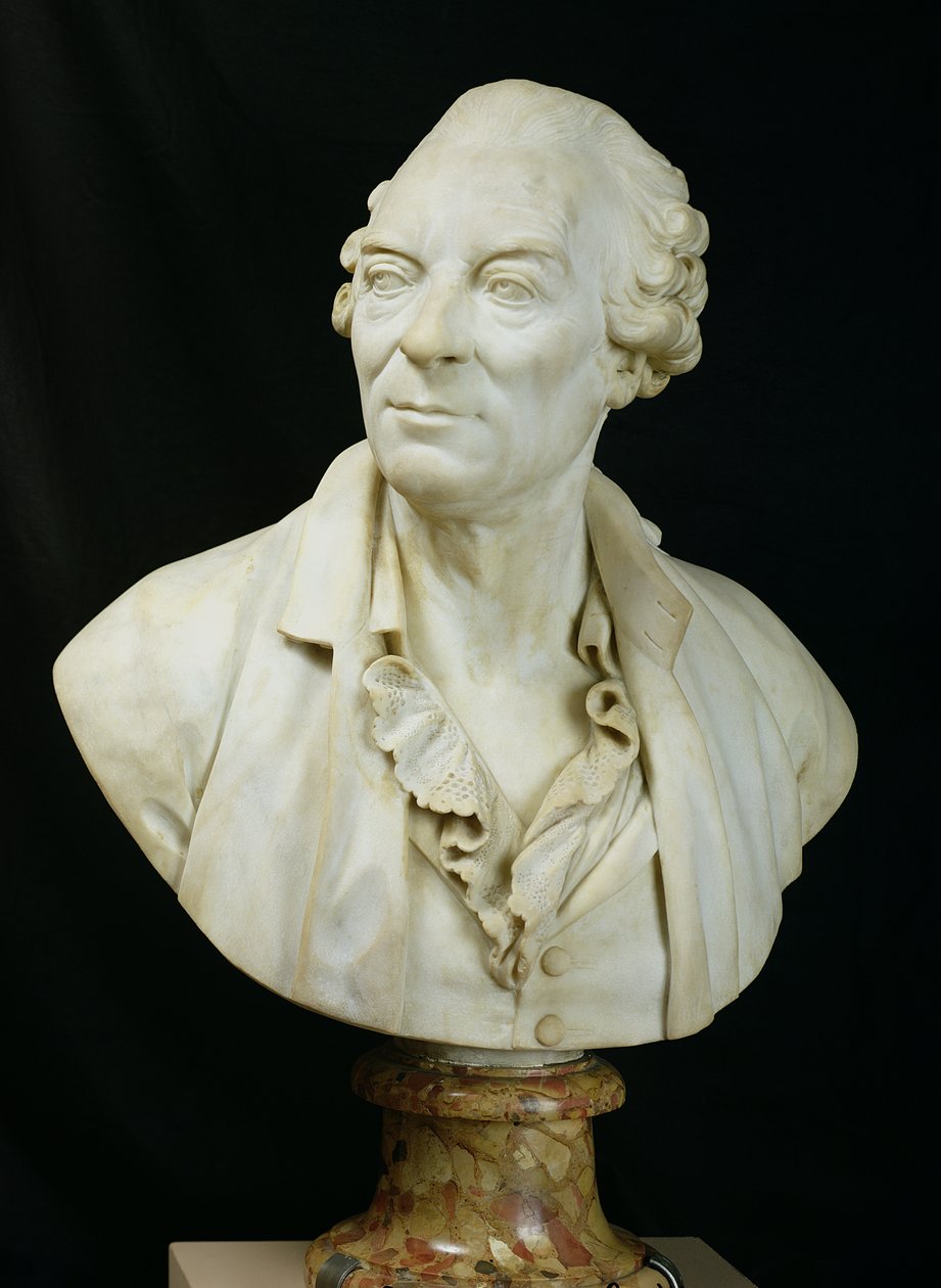 Busto di George Louis Leclerc (1707-88) Conte di Buffon, 1773 (marmo) da Augustin Pajou