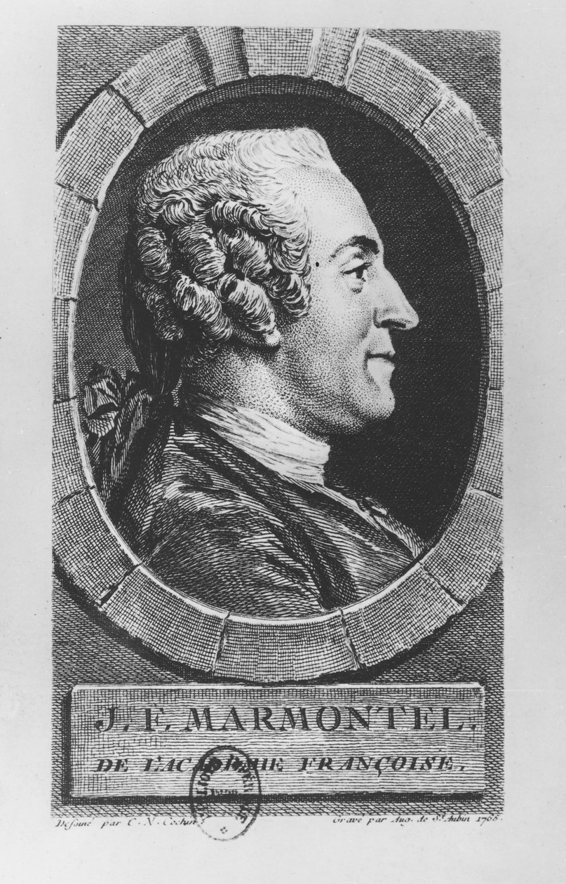 Ritratto di Jean François Marmontel, 1765 da Augustin de Saint Aubin