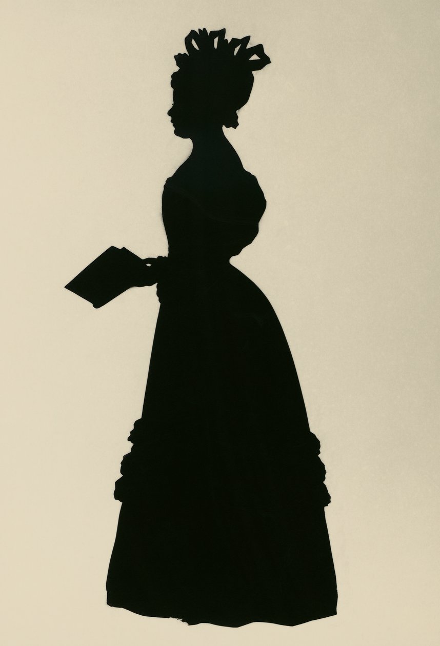 Silhouette di Susan Edmonstone Ferrier, chiamata Susan Ferrier, romanziera scozzese, ca 1830 da Augustin Amant Constant Fidele Edouart