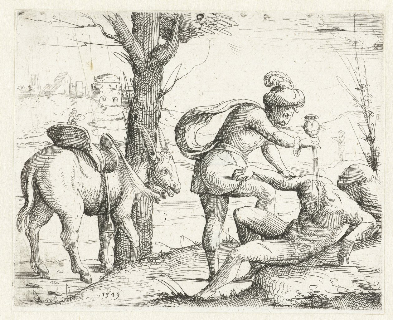 Il buon samaritano da Augustin Hirschvogel