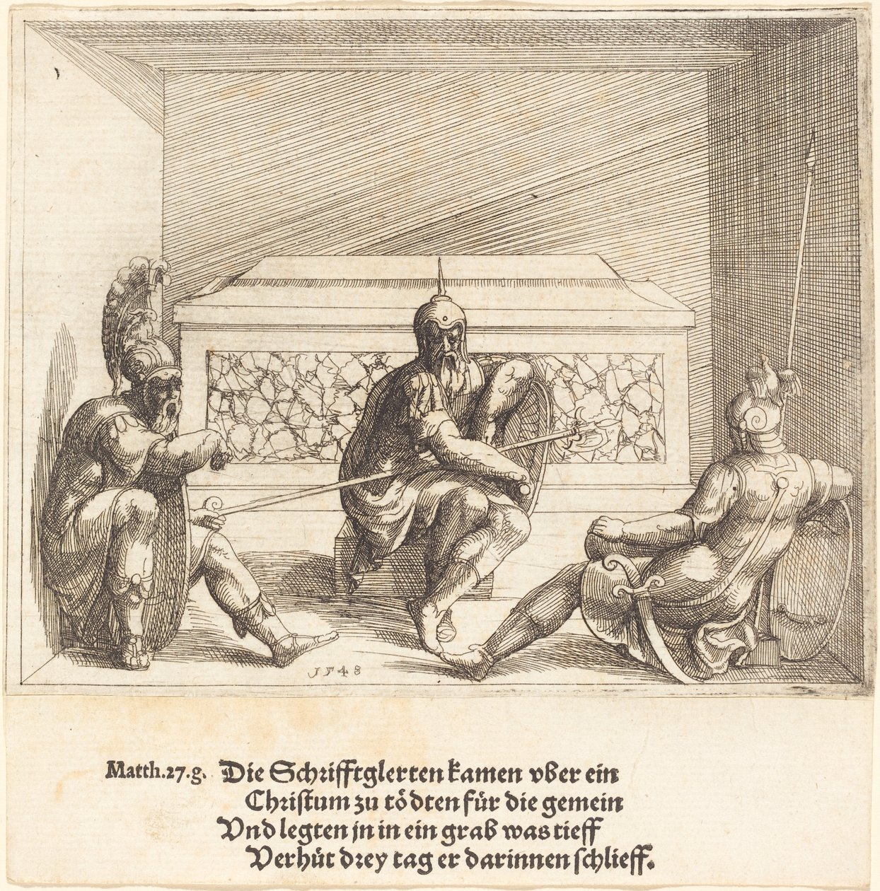 Cristo nel Sepolcro, 1548 da Augustin Hirschvogel
