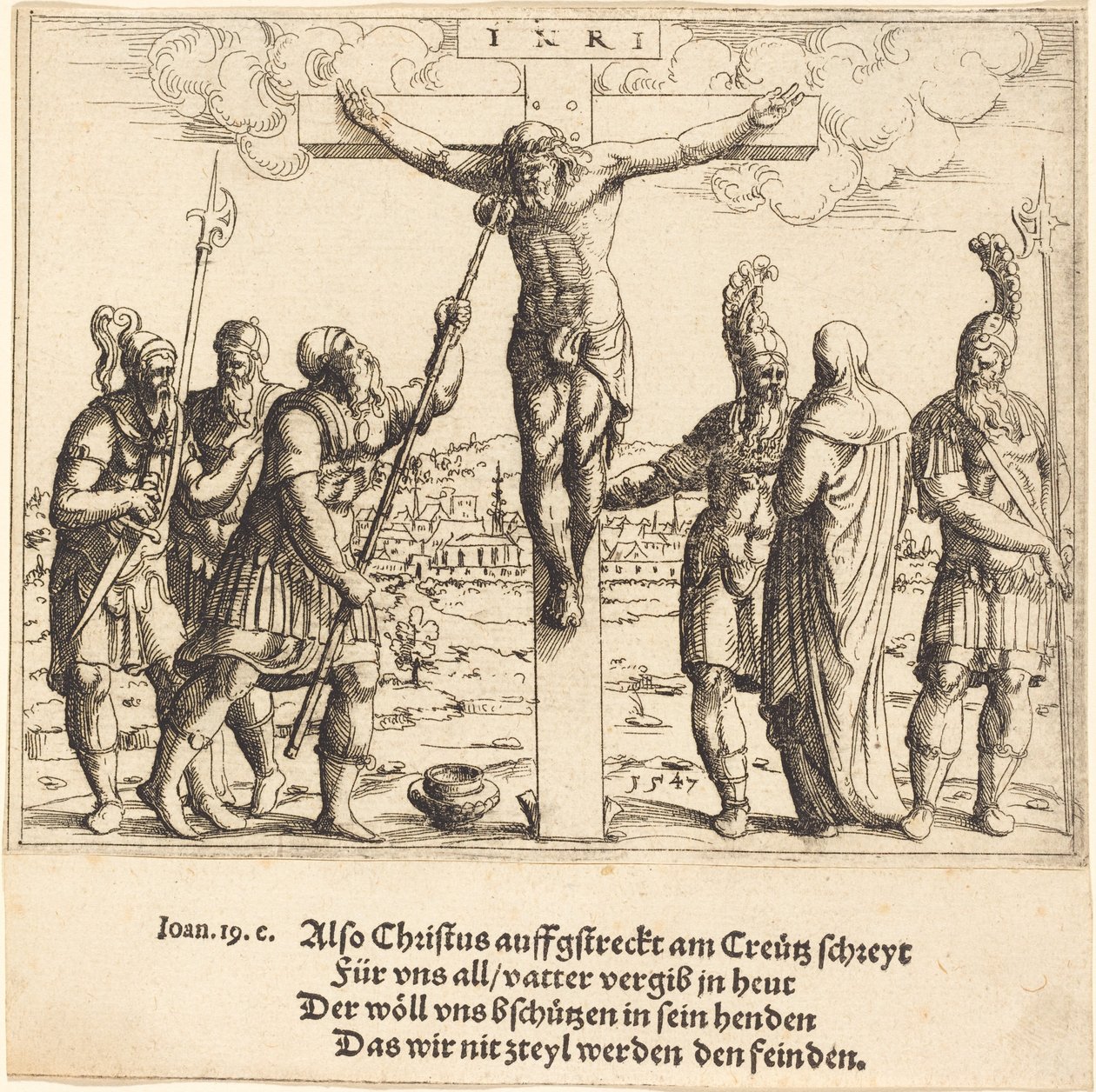 Cristo riceve aceto da bere da Augustin Hirschvogel