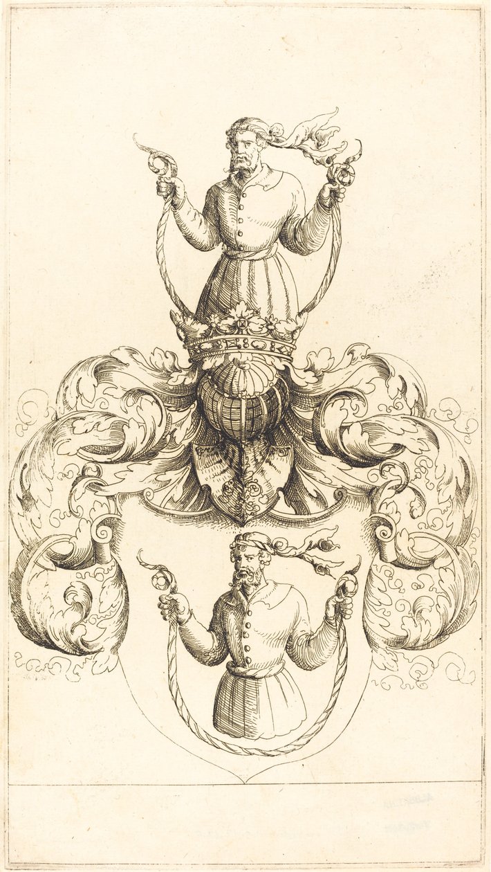Stemma di uomo sconosciuto da Augustin Hirschvogel