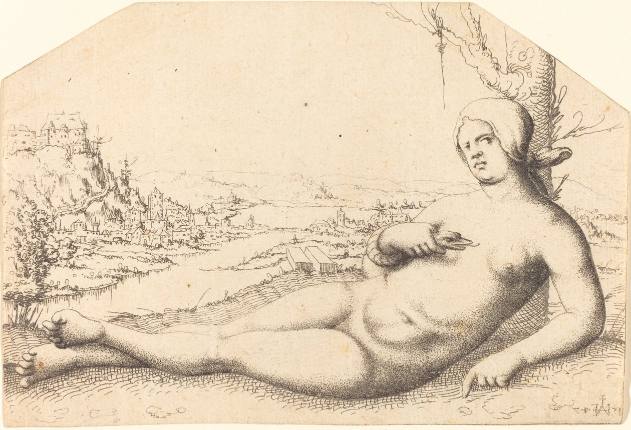 Morte di Cleopatra, 1547 da Augustin Hirschvogel