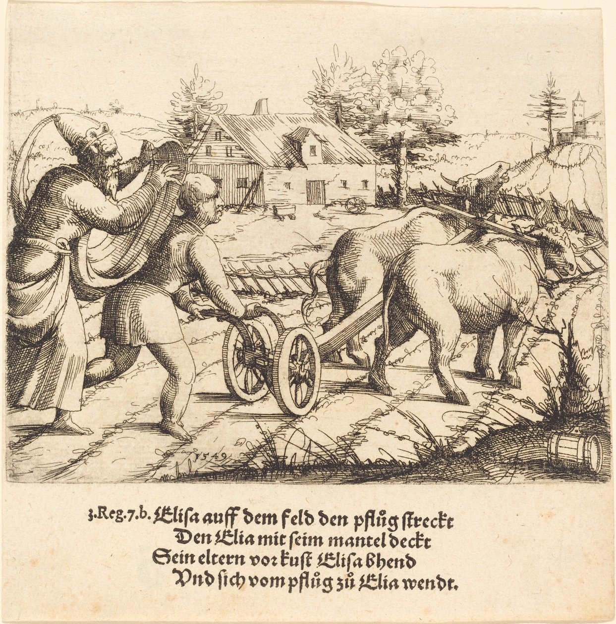 Elia unge Eliseo da Augustin Hirschvogel