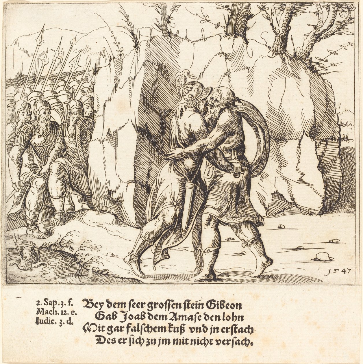Joab tradisce Abner, 1547 da Augustin Hirschvogel