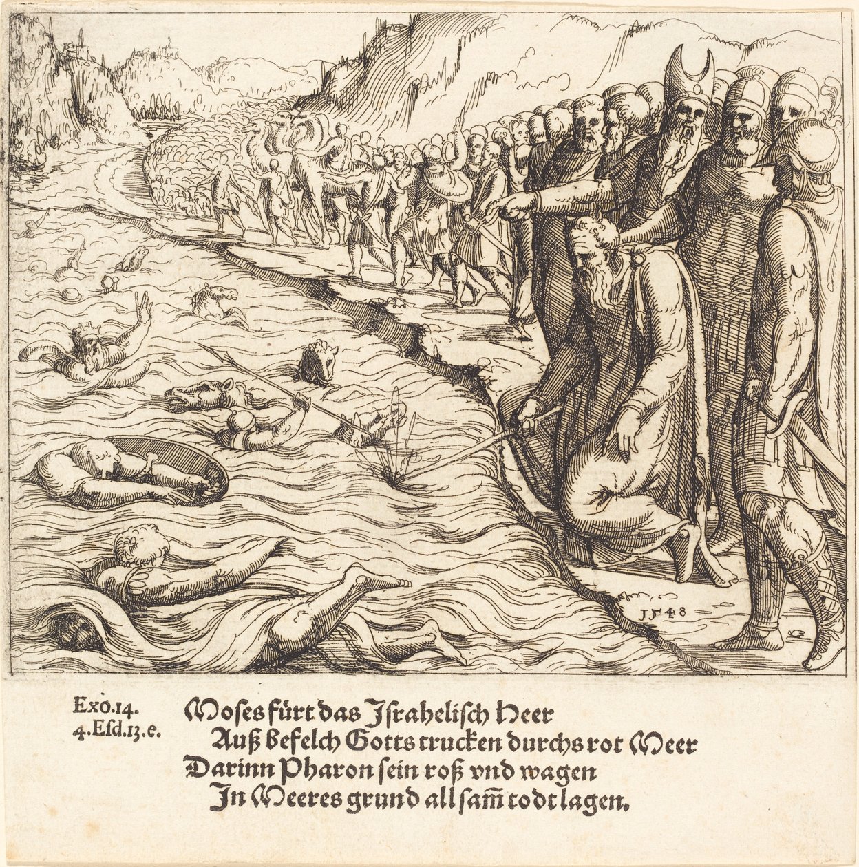 Mosè chiude il Mar Rosso da Augustin Hirschvogel