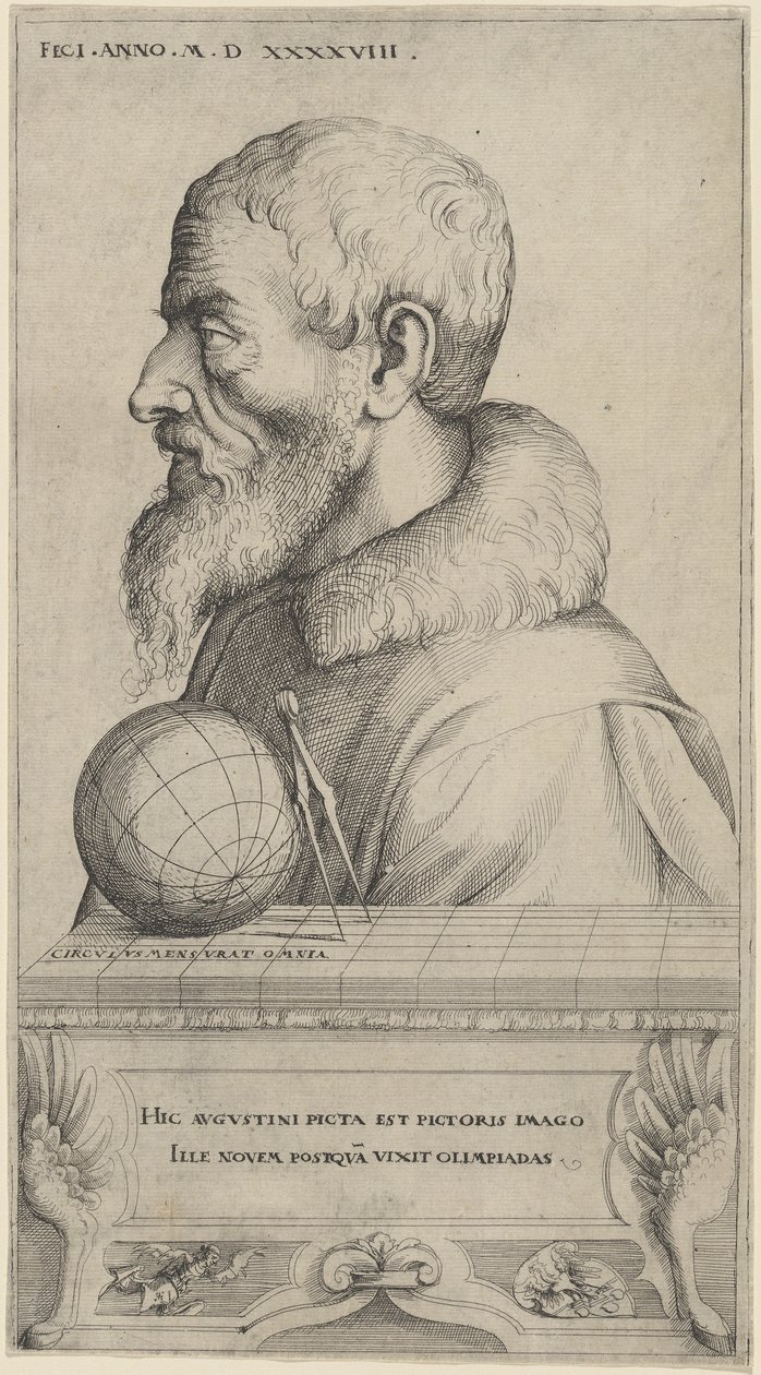 Autoritratto, 1548 da Augustin Hirschvogel