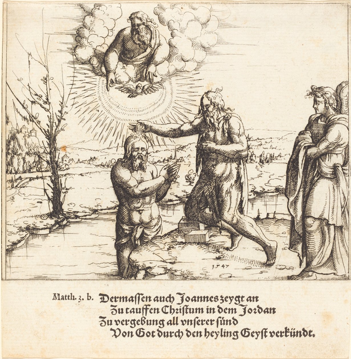 Il battesimo di Cristo, 1547 da Augustin Hirschvogel
