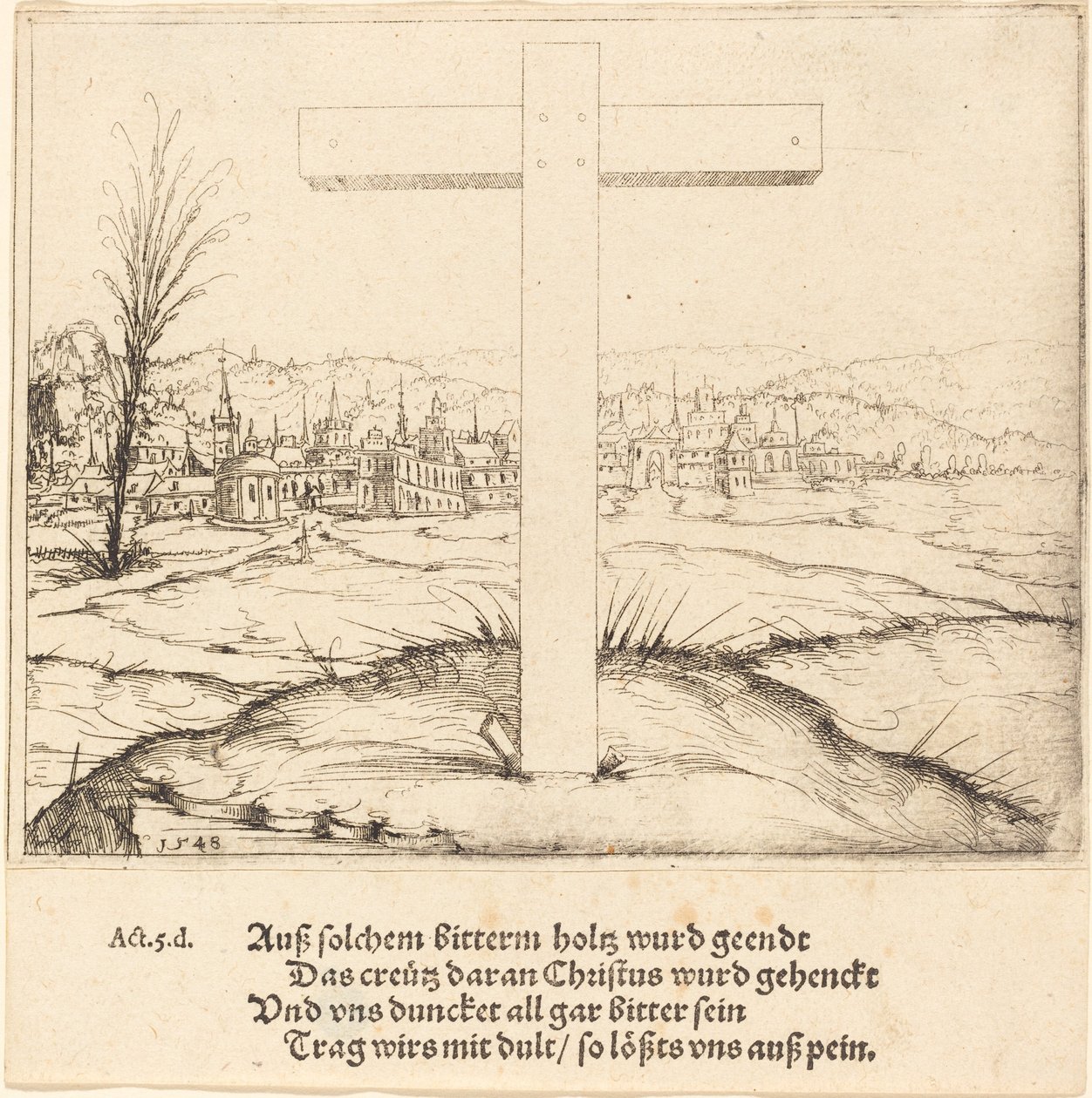 La croce di Cristo, 1548 da Augustin Hirschvogel