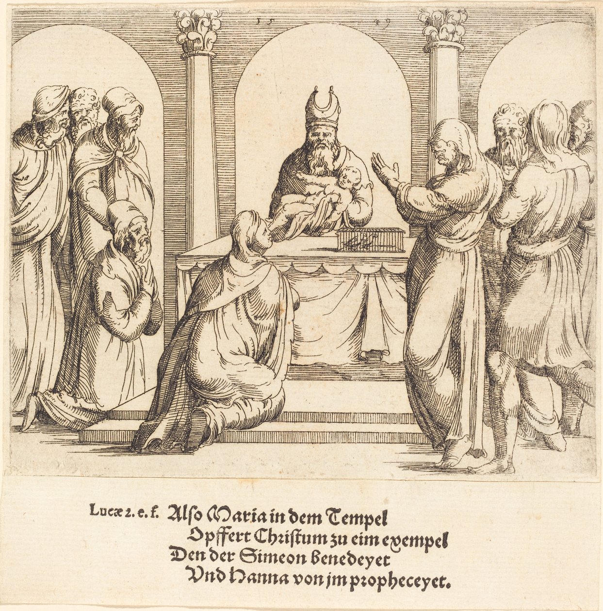 La Presentazione al Tempio, 1549 da Augustin Hirschvogel