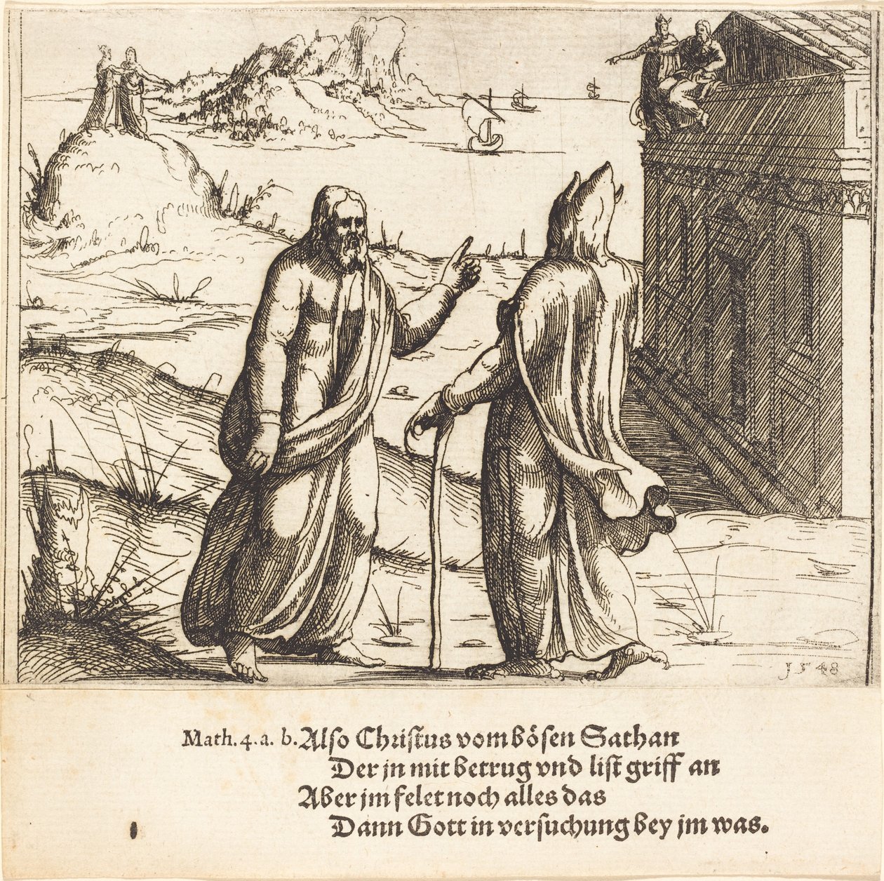 La tentazione di Cristo da Augustin Hirschvogel