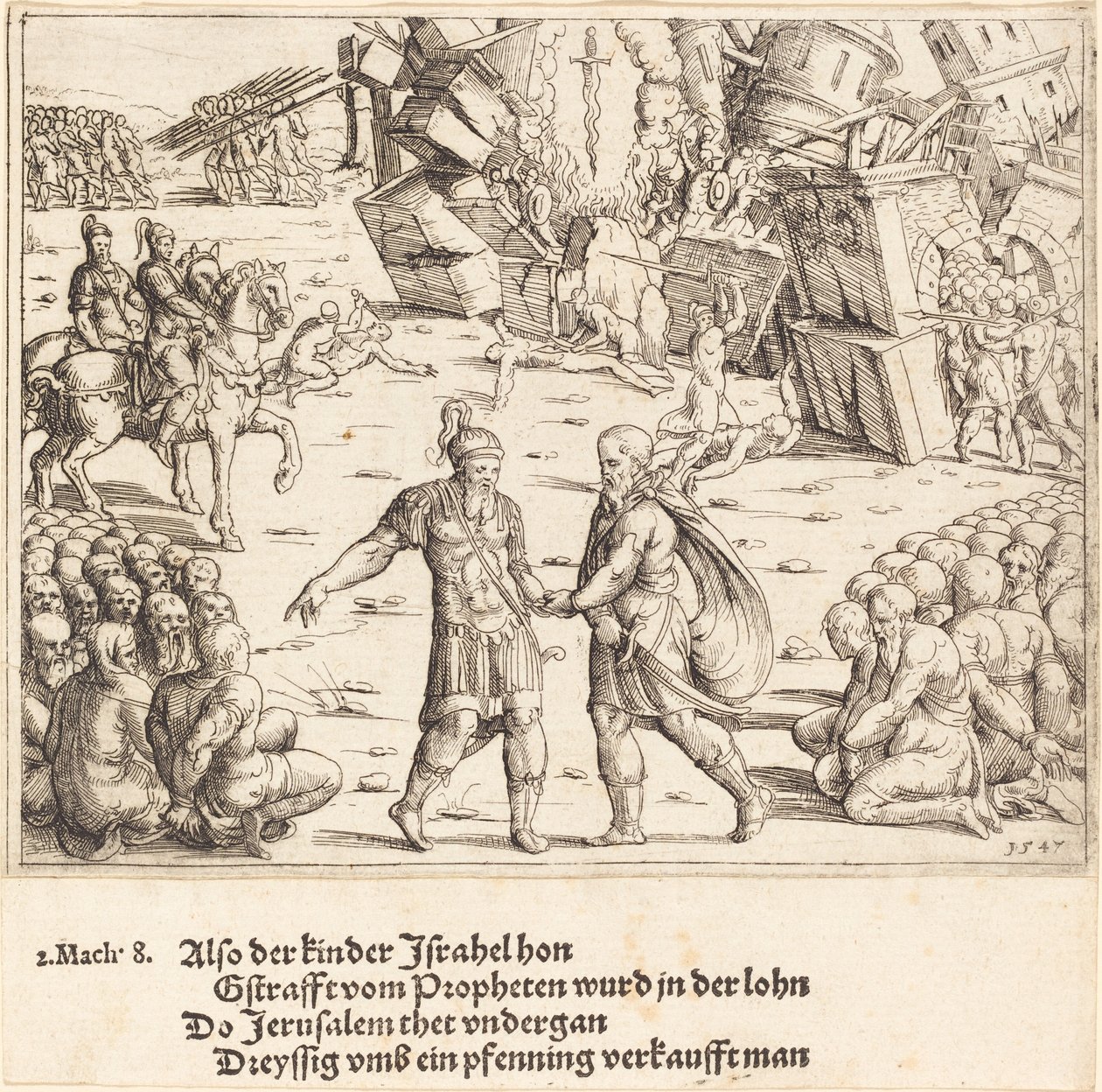 La vittoria di Giuda Maccabeo su Niccanor da Augustin Hirschvogel