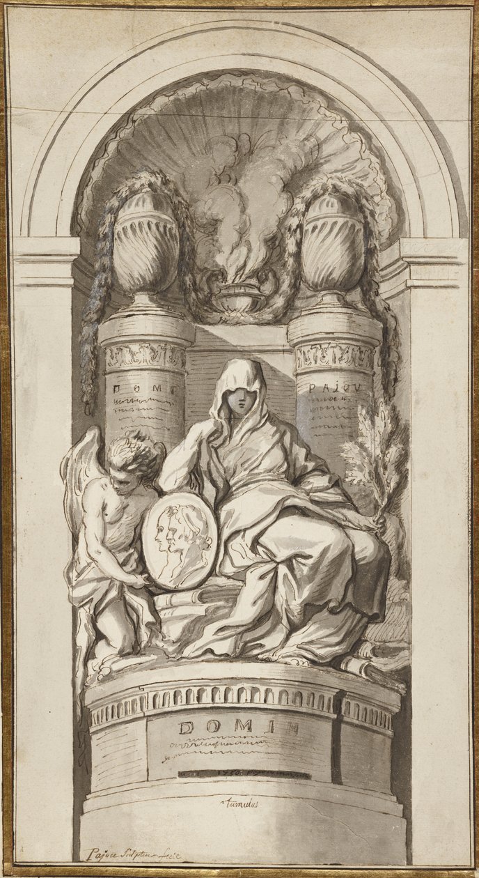 Studio per un monumento funebre, 1750 da Augustin Pajou