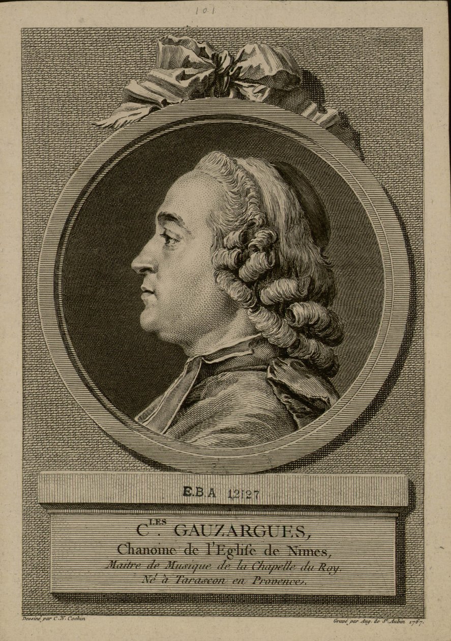 Ritratto di Charles Gauzargues da Augustin Saint Aubin de