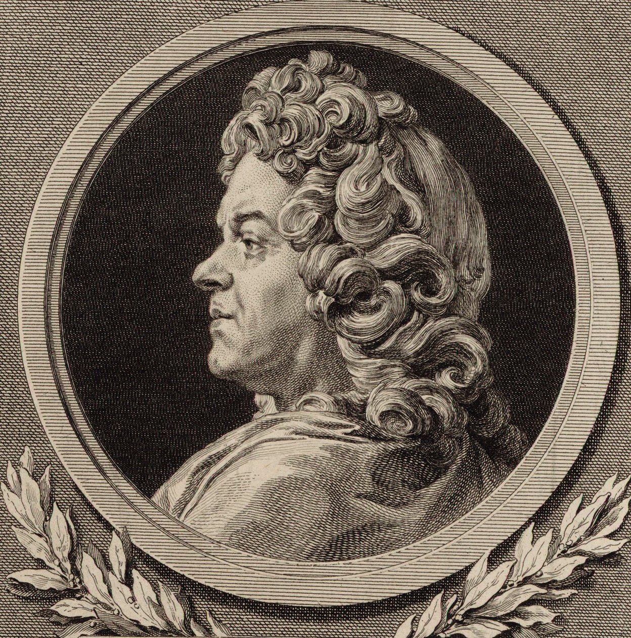Ritratto del compositore Jean-Baptiste Lully 1632-1687, 1770 da Augustin Saint Aubin de