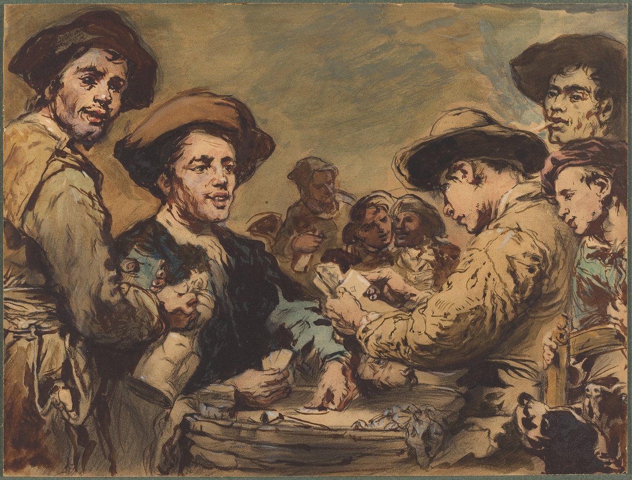 Giocatori di Carte da Augustin Théodule Ribot