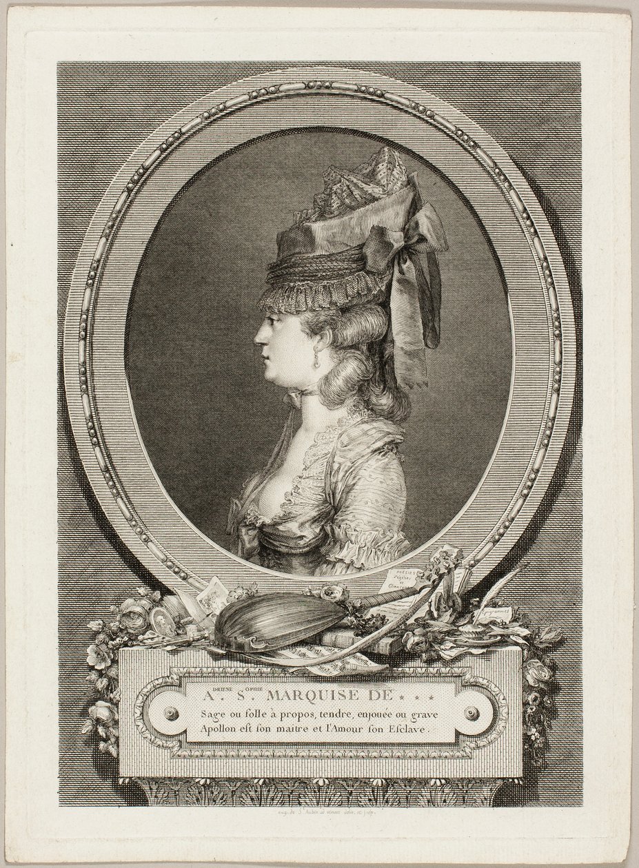 Adrienne-Sophie, Marchesa di *** da Augustin de Saint-Aubin