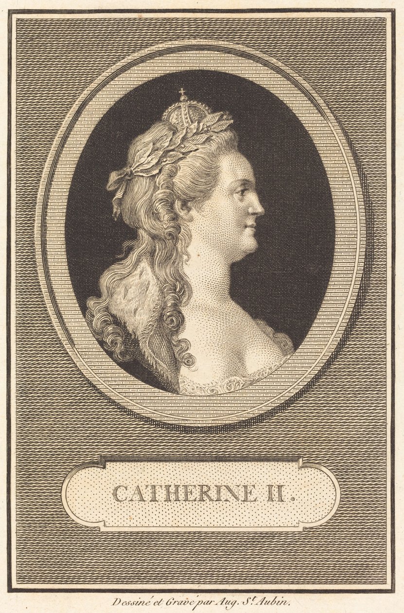 Caterina II da Augustin de Saint-Aubin