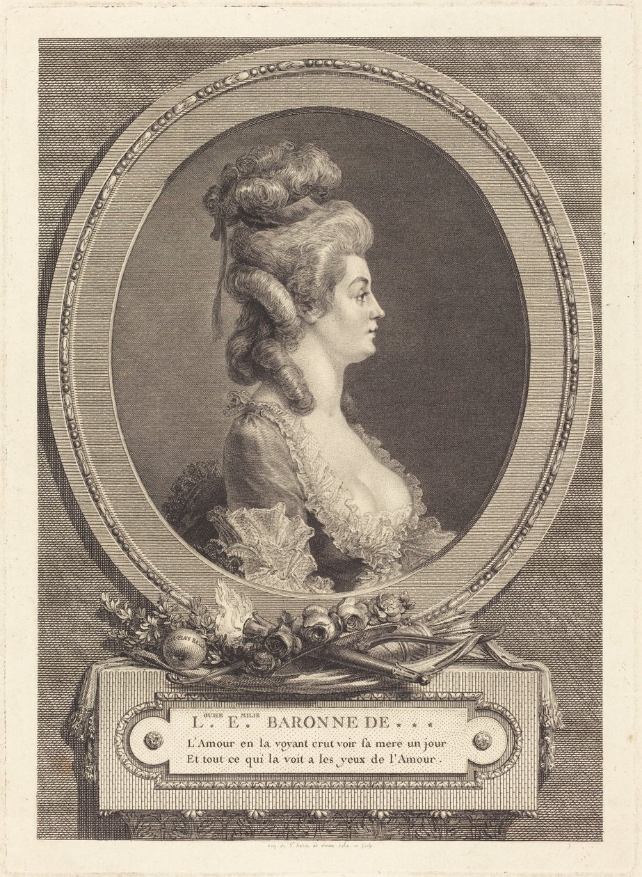 Louise Emilie, baronessa di *** da Augustin de Saint-Aubin
