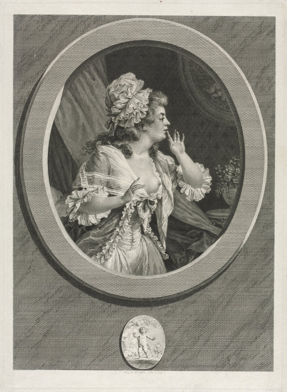 Almeno sii discreto e puoi contare su di me, coppia, 1789 da Augustin de Saint Aubin